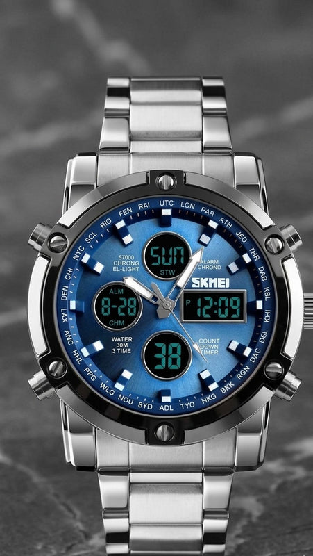 SKMEI 1389 Dual Time Quartz Watch